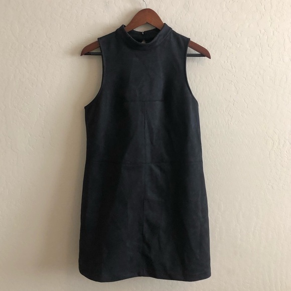 Astr the Label Faux Suede Mock Neck Shift Dress - Picture 5 of 8